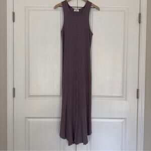 Anthropologie Purple Sleeveless Maxi Dress